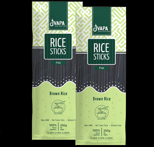 Flat Rice Stick Noodles – Brown Rice (Pack Of 2)